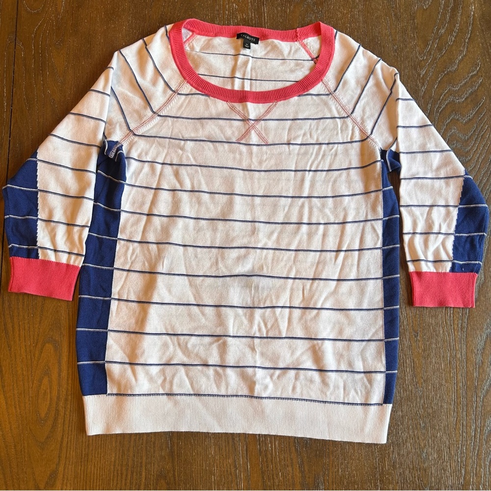Talbots Striped Spring Sweater size medium